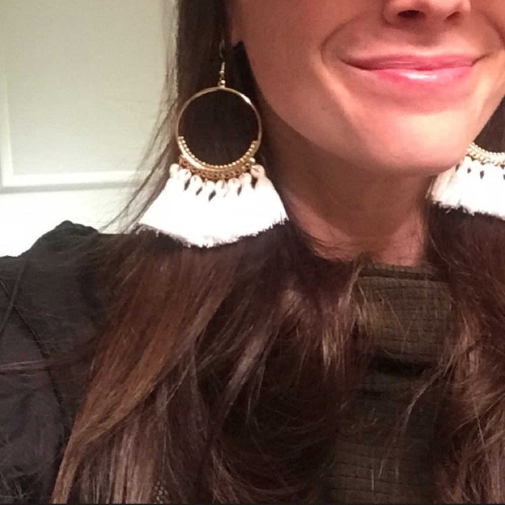 “Arriba!” Tassel Fringe Boho Party Hoop Earrings - Picture 10 of 16